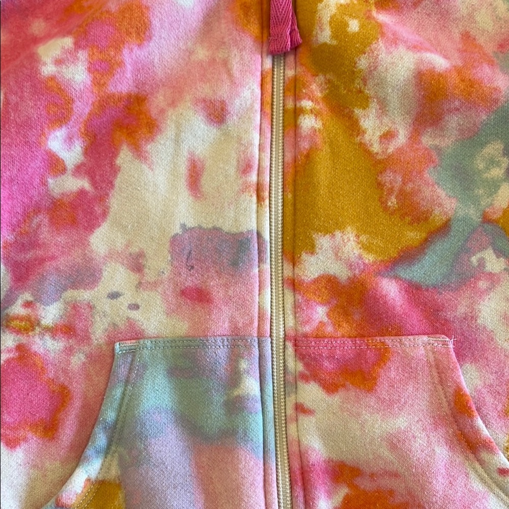 Cat & Jack Pink and Orange Tie-Dye Hoodie - Picture 3 of 8